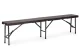 MultiGarden Banquet Table 180 cm with 2 Benches, Brown