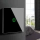 Maclean MCE702B Touch Light Switch, Single Gang, Tempered Glass, 86x86 mm, Black