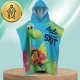 Kids Dinosaur Hooded Beach Towel Bath Poncho 50x100 cm, Blue Green