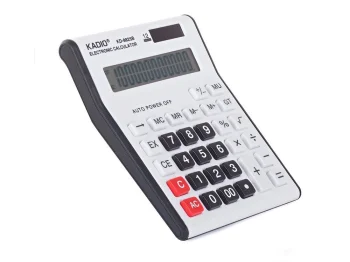 Desk Calculator with Large 12-Digit Display for Office and School Use, White