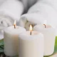 Iso Trade Pillar Candles, White, 10x5 cm, 8 pcs