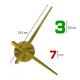 DIY Adhesive Wall Clock 80-90 cm, Colorful with Gold Hands
