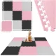 4Fizjo 659 Educational Puzzle Play Mat for Kids, 180 x 180 cm, Pink