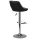 Sofotel Nerra Bar Stools Set of 2 with Back for Kitchen Island, black