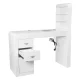Manicure Desk 310 with Built-in Dust Collector Right, White