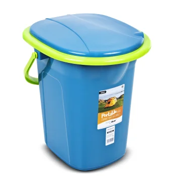 GreenBlue GB320BL Portable Toilet, 19L, Teal/Lime