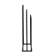 ModernHome Freestanding Metal Towel Stand, 3 Tiers, Black