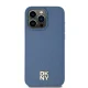 DKNY iPhone 15 Pro Max Case Leather Monogram Pattern MagSafe, Blue