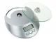 Electronic Kitchen Scale with Glass Platform and Clock, 5kg / 1g