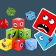 Play cubes / blocks with cards for children with pictures of emotions, game