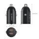 Orico MiniRing 30W 2x USB-C Car Charger, Black