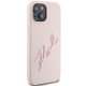 Apple iPhone 15 6.1\'\' Karl Lagerfeld Silicone Karl Script Cover Case, Pink | Чехол Кейс Бампер...
