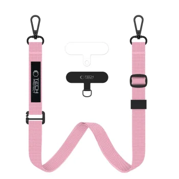 Tech-Protect C6S 2-in-1 Phone Crossbody Lanyard - Pink