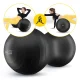 Gimnastikos kamuolys 4FIZJO Peanut Air Ball 45 x 90 cm, juodas
