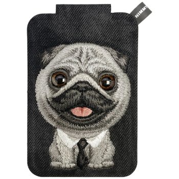 Nimmy New Big-Eye Cute Pets 2.0 Dog Magnetic Wallet with Stand, Black