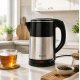 Electric Kettle 2.5L 1500W, Stainless Steel, Black/Silver