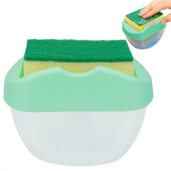 Dishwashing Liquid Dispenser with Sponge, 400ml