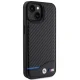 BMW Leather Carbon case for iPhone 15 - black