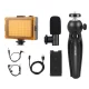 Puluz PKT3132B Live Recording Set Tripod + LED Light + Microphone