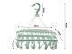 Hanging Drying Rack with 32 Clips for Socks, Underwear, and Small Items, Green