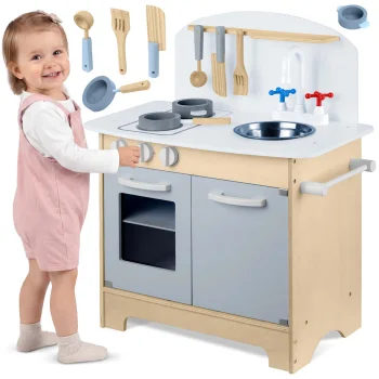Ricokids 785200 Interactive Wooden Play Kitchen for Kids