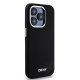 Apple iPhone 15 Pro 6.1\'\' DKNY Liquid Silicone Small Metal Logo MagSafe Case Cover, Black