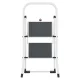 Hailo K40 3-Step Folding Step Ladder, White / Black