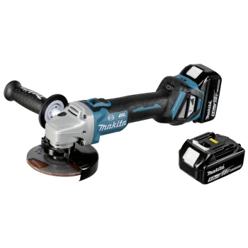 Makita DGA513RTJ Cordless Angle Grinder, 18V, 125 mm, 2x 5.0 Ah