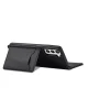 Wallet Book Case for Samsung Galaxy S22+ (S22 Plus) with Card Holder and Stand, Black