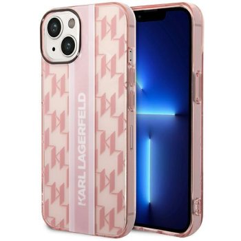 Apple iPhone 14 Plus 6.7" Karl Lagerfeld Mono Vertical Stripe Case Cover (KLHCP14MHKLSPCP), Pink