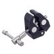 Clamping bracket mounting accessories with 1/4 and 3/8 inch screw