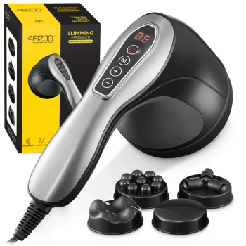 4Fizjo 1146 Body Shaping Handheld Anti-Cellulite Massager, Black/Grey