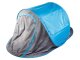 Pop-up beach tent, self-assembling, UV protection, large, carry bag, grey blue