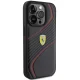 Ferrari iPhone 15 Pro Case Twist Metal Logo, Black