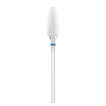 Exo Pro Oval Ceramic Nail Drill Bit, Medium, 6.0 mm, Blue