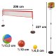 Kids 5-in-1 Sports Activity Set with Basketball Badminton Volleyball Tennis Frisbee