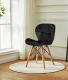 ModernHome Velvet Dining Chairs Set of 4 for Kitchen and Living Room, Black