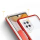Case for Samsung Galaxy A42 5G Hybrid Armor Clear 3 in 1, Red