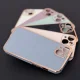 Case for Samsung Galaxy A13 5G Lighting Color Case with Gold Frame, White