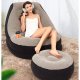 Inflatable velour armchair with footrest 130x99x76 cm INTEX 68564