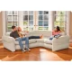 Inflatable Corner Sofa INTEX 68575-66640 with Electric Pump, 257 x 203 x 76 cm