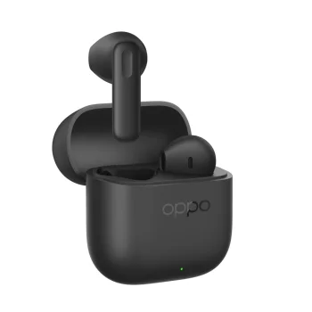 Oppo Enco Buds3 In-Ear Wireless Headphones, Bluetooth 5.4, Black