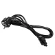 Maclean MCTV-857 3-Pin Cloverleaf Power Cable, EU Plug, 1.5m, Black