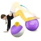 4FIZJO 65cm Exercise Ball for Yoga and Physical Therapy with Pump, Purple