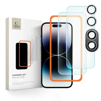 Apple iPhone 16 Plus 6.7'' Tech-Protect Supreme Tempered Glass 2x + Camera Glass