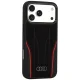 Audi R8 Genuine Leather MagSafe Case for iPhone 18 Pro Max / 17 Pro Max, Black and Red