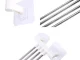 Swivel Bathroom Towel Rack with 4 Arms, White