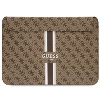 Guess 4G Printed Stripes Laptop Sleeve 16", Brown