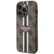 Guess iPhone 14 Pro Case 4G Printed Stripes MagSafe, Brown