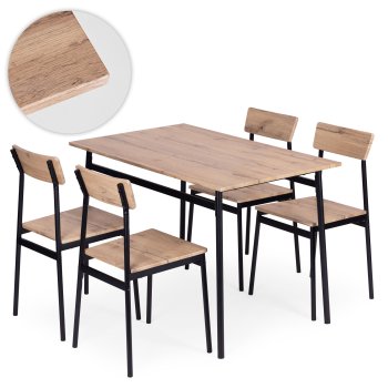 Dining Table Set with 4 Chairs for Kitchen MALMO by ModernHome